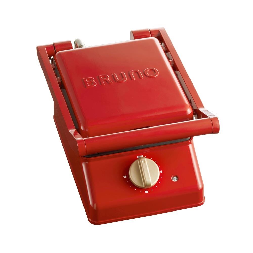 BRUNO ブルーノ グリルサンドメーカー シングル BOE083 レッド / キッチン家電 調理家電 ホットサンドメーカー
