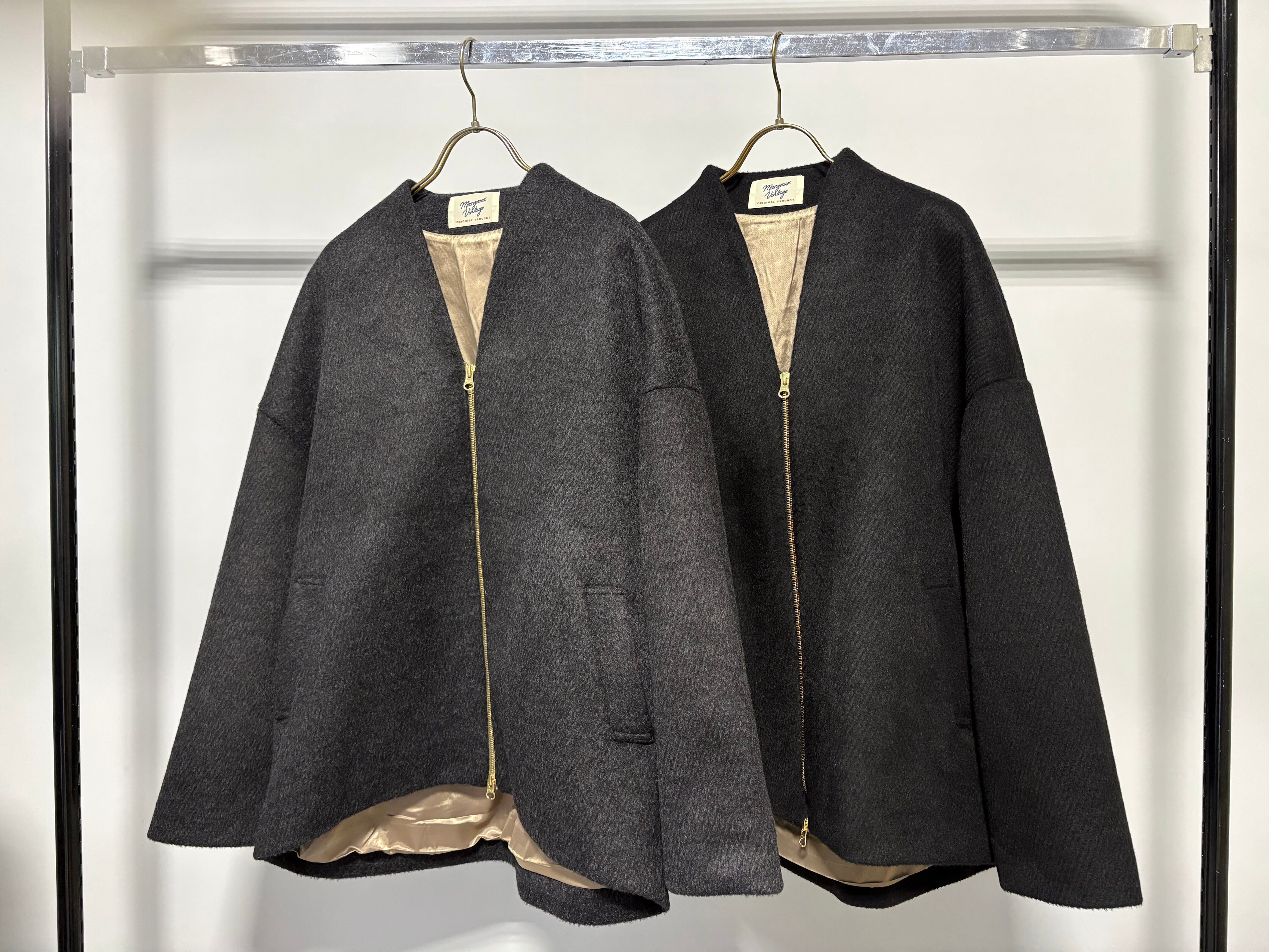 【10/上旬〜下旬入荷次第お届けのご予約】 MARGAUX VINTAGE/マルゴーヴィンテージ シャギージップコート 無地