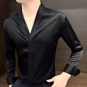 ice no collar men's shirt 00338