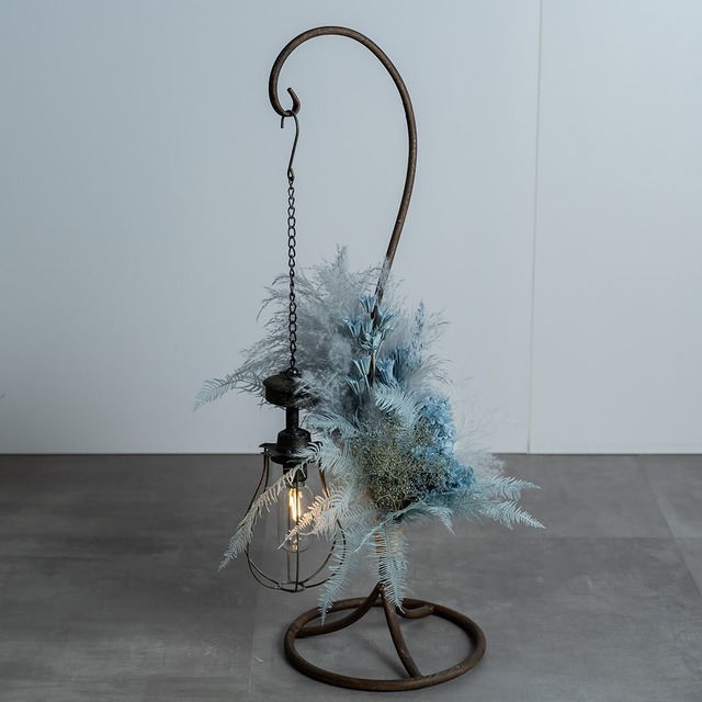 紫陽花・かすみ草 / 置き型 / 品番 s3_15 / 照明・ドライフラワー・インテリア