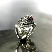 WOLF RING with RUBY / ウルフリング・ルビー アイズ&マウス