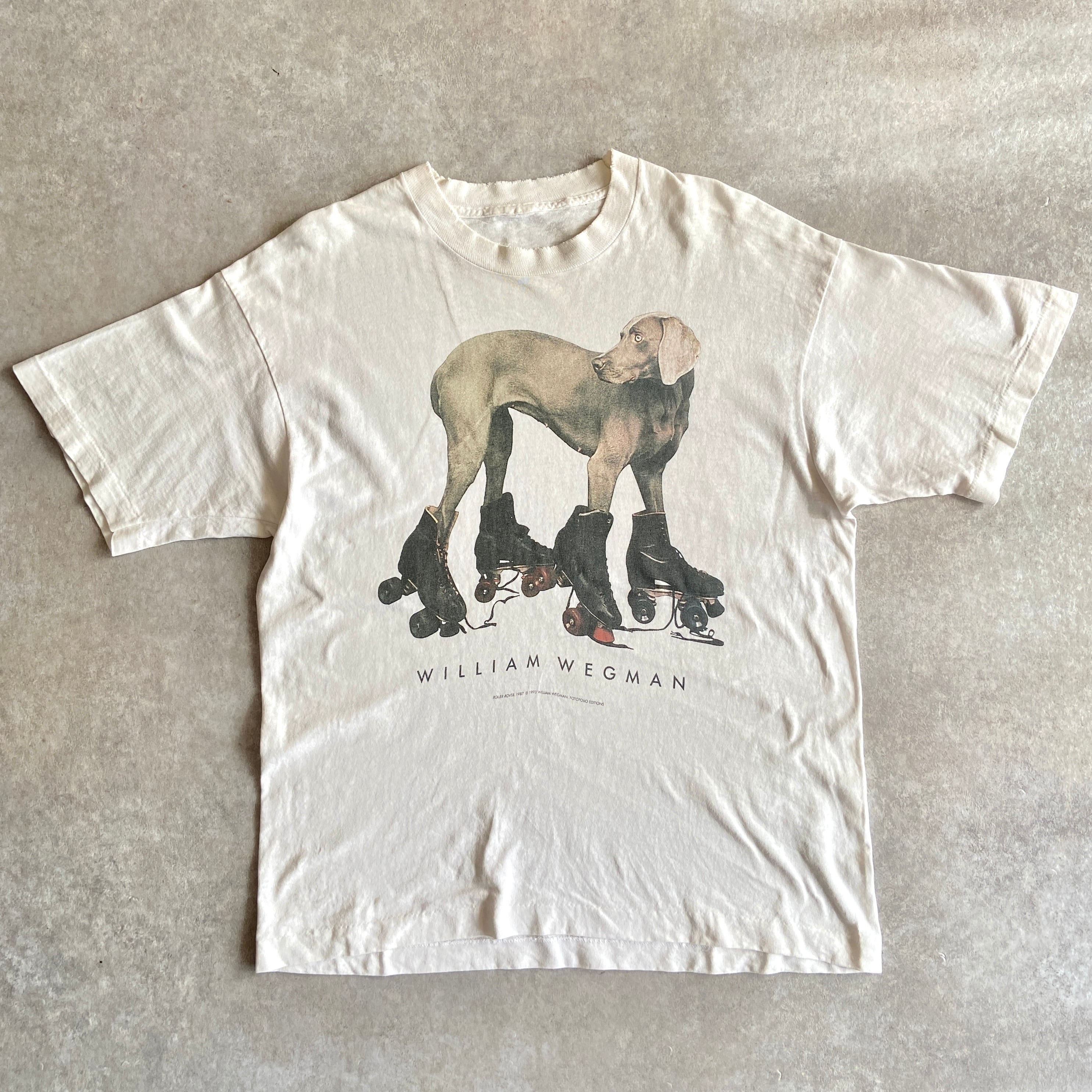 1990s William Wegman Dog Art Tee L位 H417