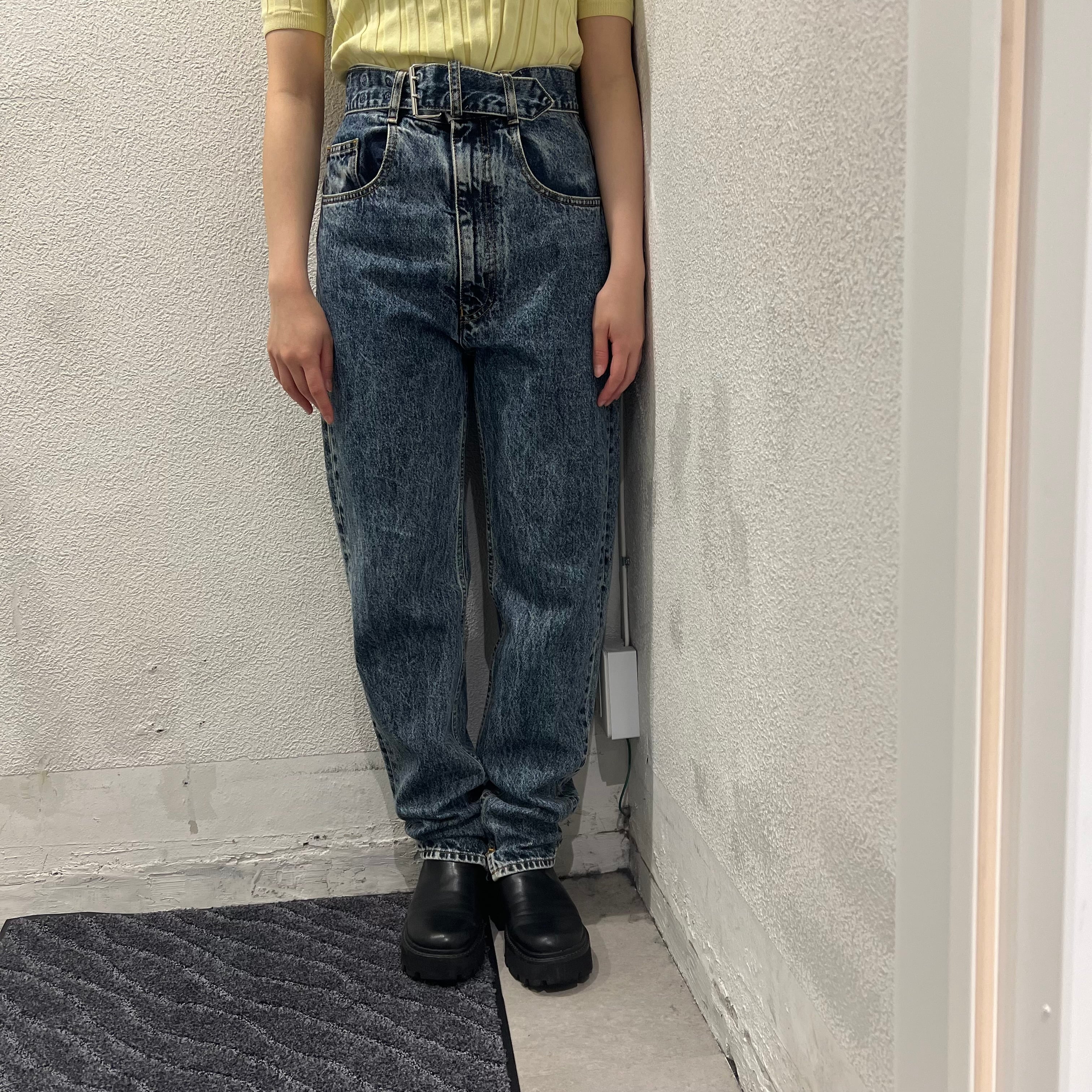 Maison Margiela マルジェラ 20SSデニムパンツ 白タグ 復刻 S29LA0069/ベルテッドパンツ  SIZE36【表参道t】【レディース/メンズ使用可能】 | ブランド古着Brooch powered by BASE