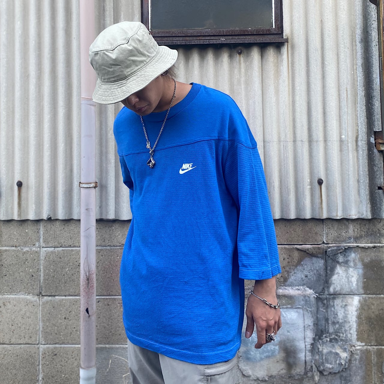 OWEYOU5000〜999980s ヴィンテージ NIKE 紺タグ フットボールtシャツ ビンテージ ナイキ