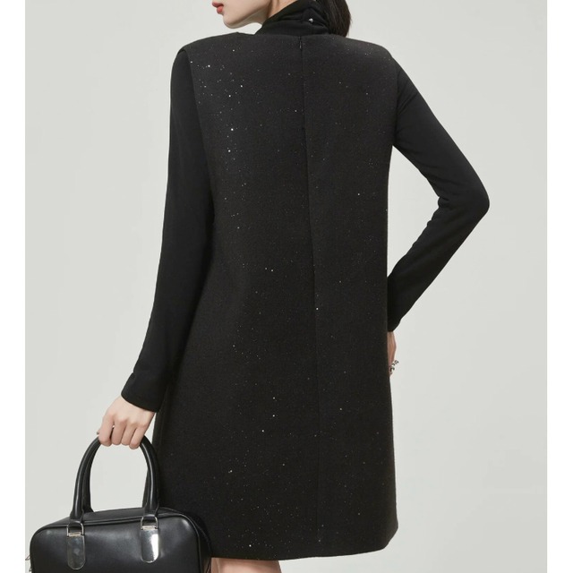 Scattered sequin sleeveless dress C1429