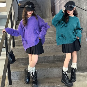 リボンスリーブ ニットトップス