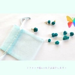 【SV925】【14KGF】Twinkle ☆⌒青い金平糖 *カバンサイト ピアス*