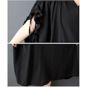 フリルスリーブ ゆったり ワンピース 30140