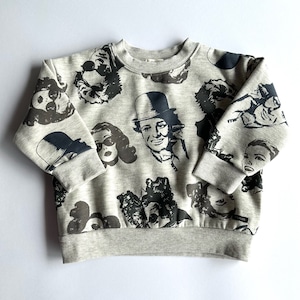 Face AOP Sweatshirt【90-140cm】Grey