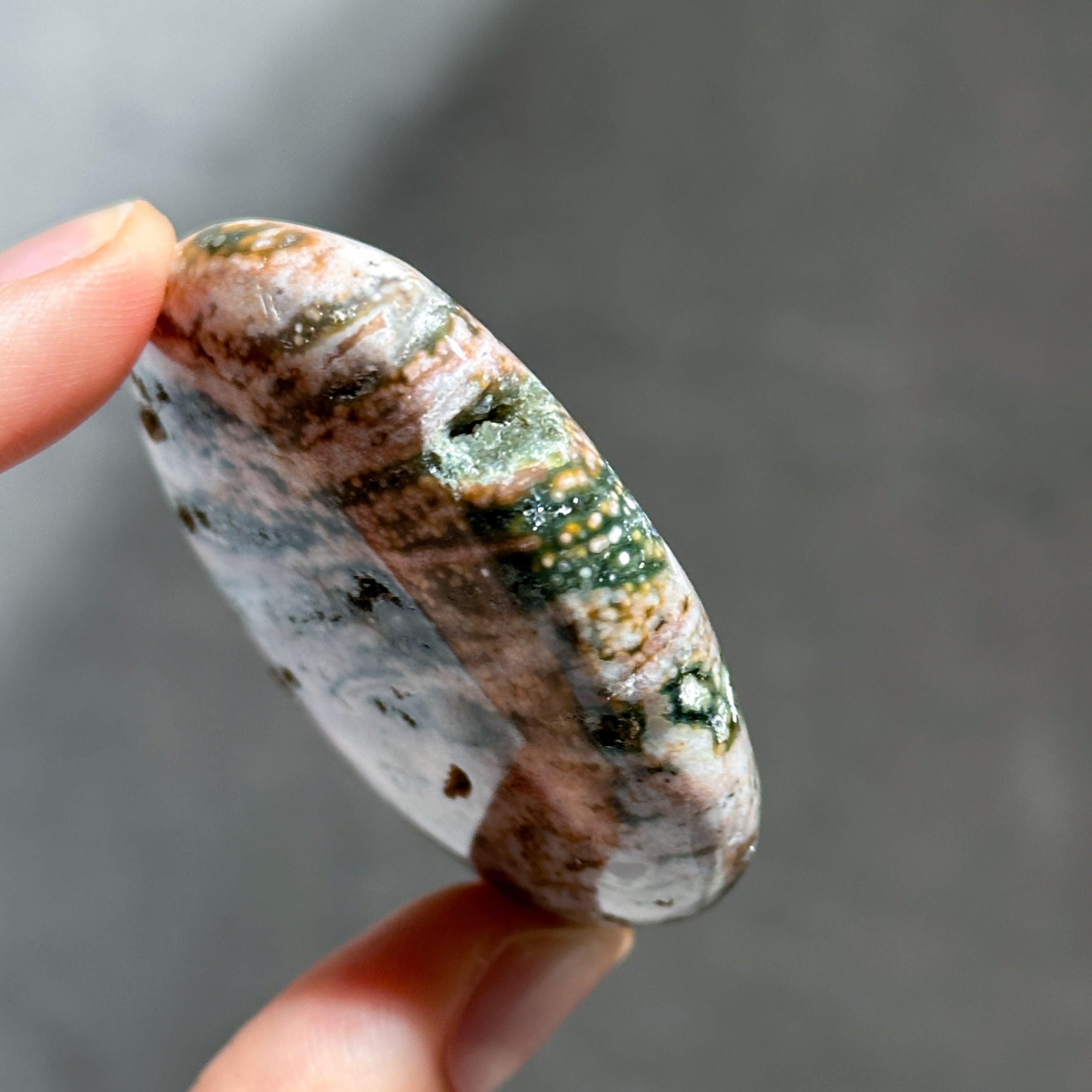 オーシャンジャスパー パームストーン34◇ Ocean Jasper ◇天然石