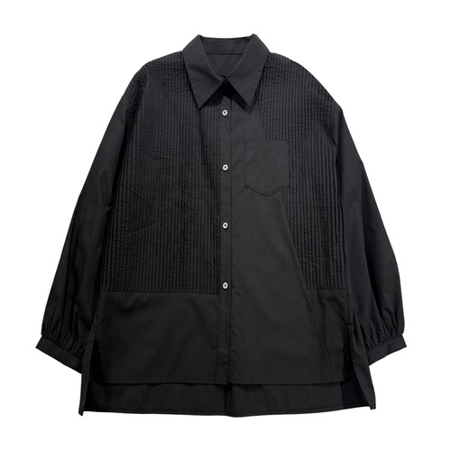 T/Cポプリン ピンタックブラウス【255-1103】Poplin pintuck blouse