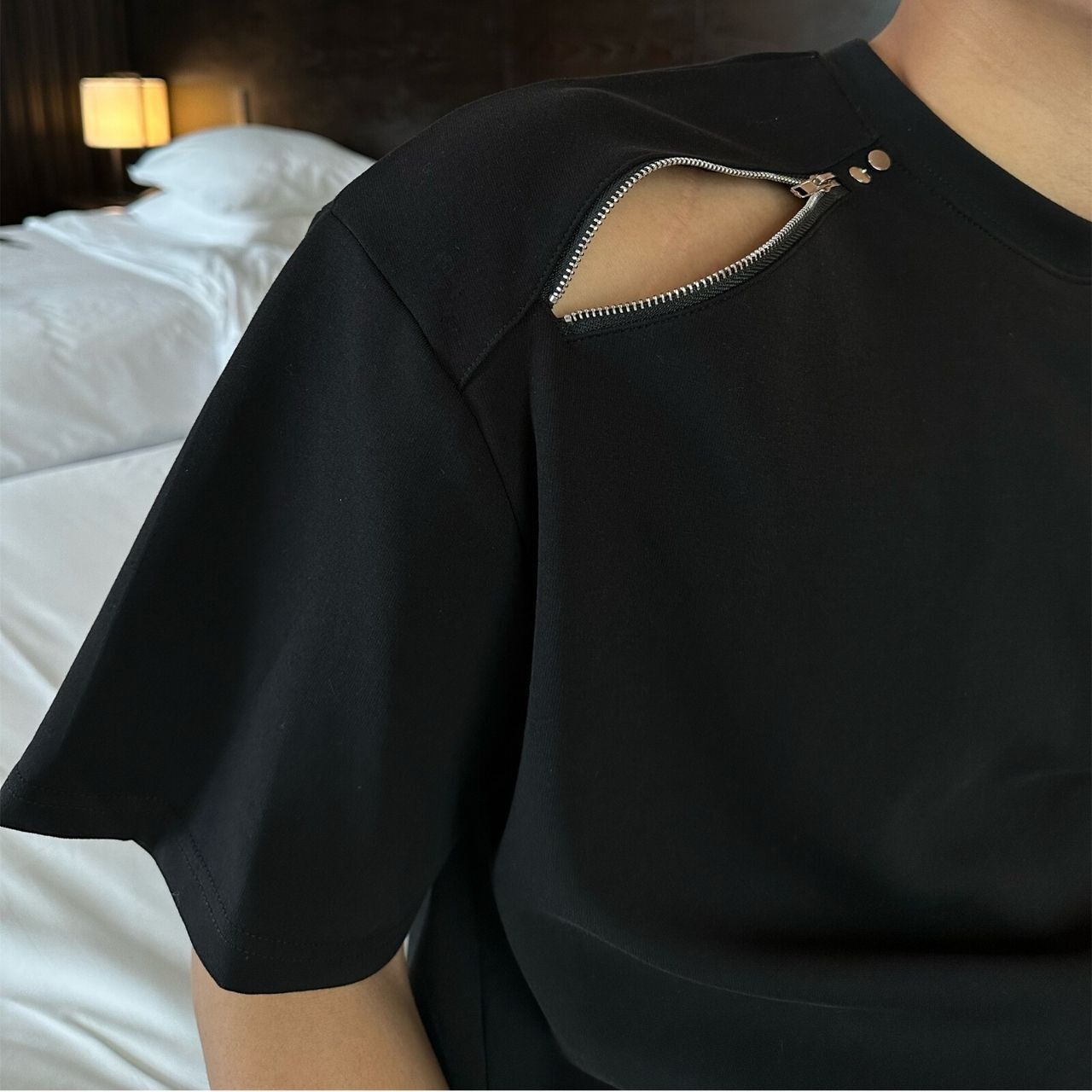 ジッパーTシャツ＆ショートパンツセットアップ（上下セット売り）　MT0530005