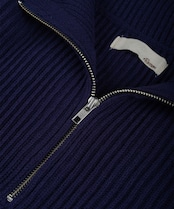 【#Re:room】NYRON PATCH HALF ZIP BIG KNIT［REK128］