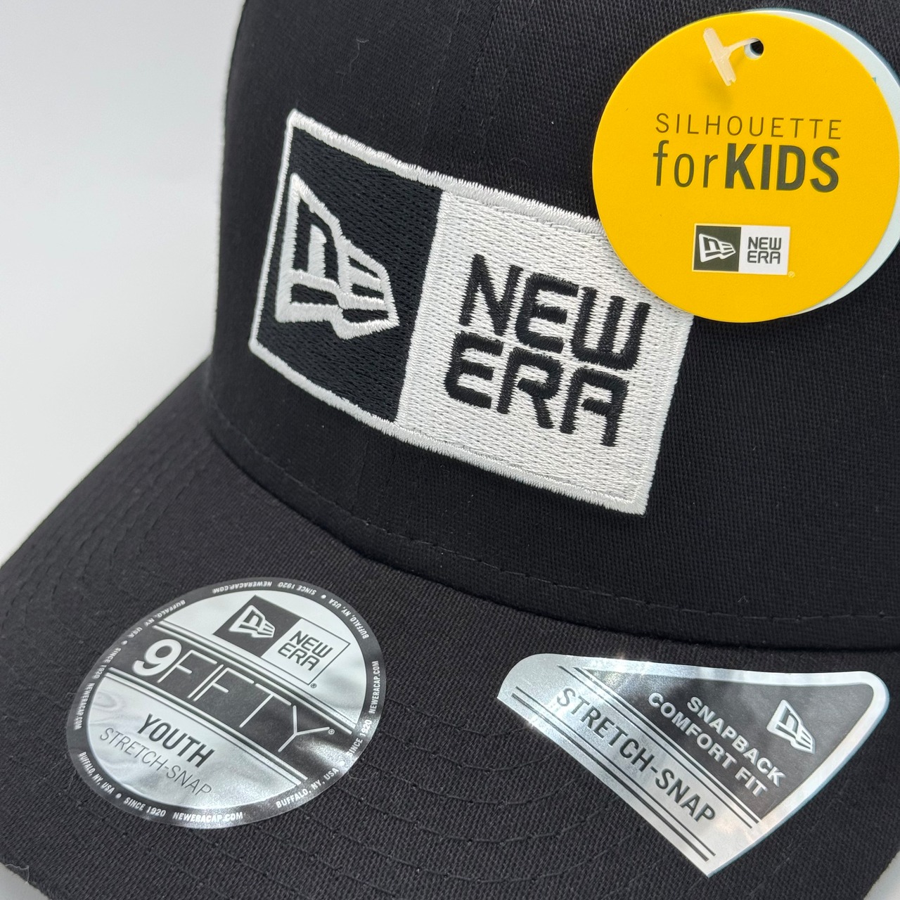 【キッズ】NEW ERA 9FIFTY/950SS  YTH 950SS BOXLOGO BLK WHI 25J