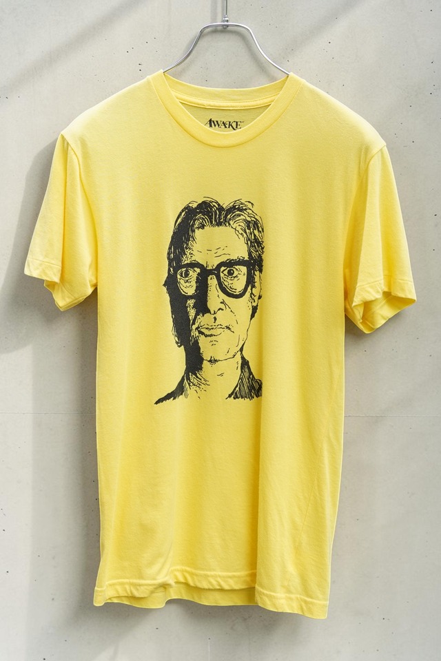 AWAKE NY × ED DAVIS コラボ　ウッディ・アレン オマージュ Tシャツ （イエロー/ S )