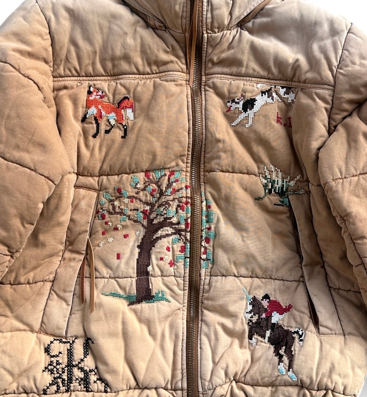 KHOKI  [VINTAGE EFFECT PUFFER JACKET]