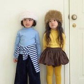 〖取寄〗韓国子供服 / 26winter / Little Hi / メロウボーダーハイネックT / キッズ *XS~XL*