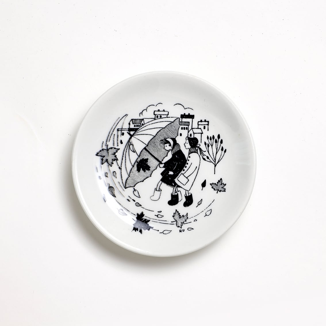 ARABIA アラビア 四季の暮らしの小さな飾り絵皿（木枯らし） 北欧
