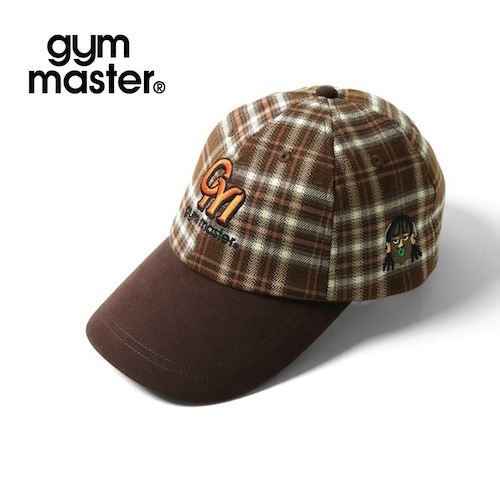 gym master ジムマスター 【ネルコンビキャップ】チェックネル×ロゴ刺繍キャップ レディース メンズ ユニセックス フリーサイズ G621754 ブラウン