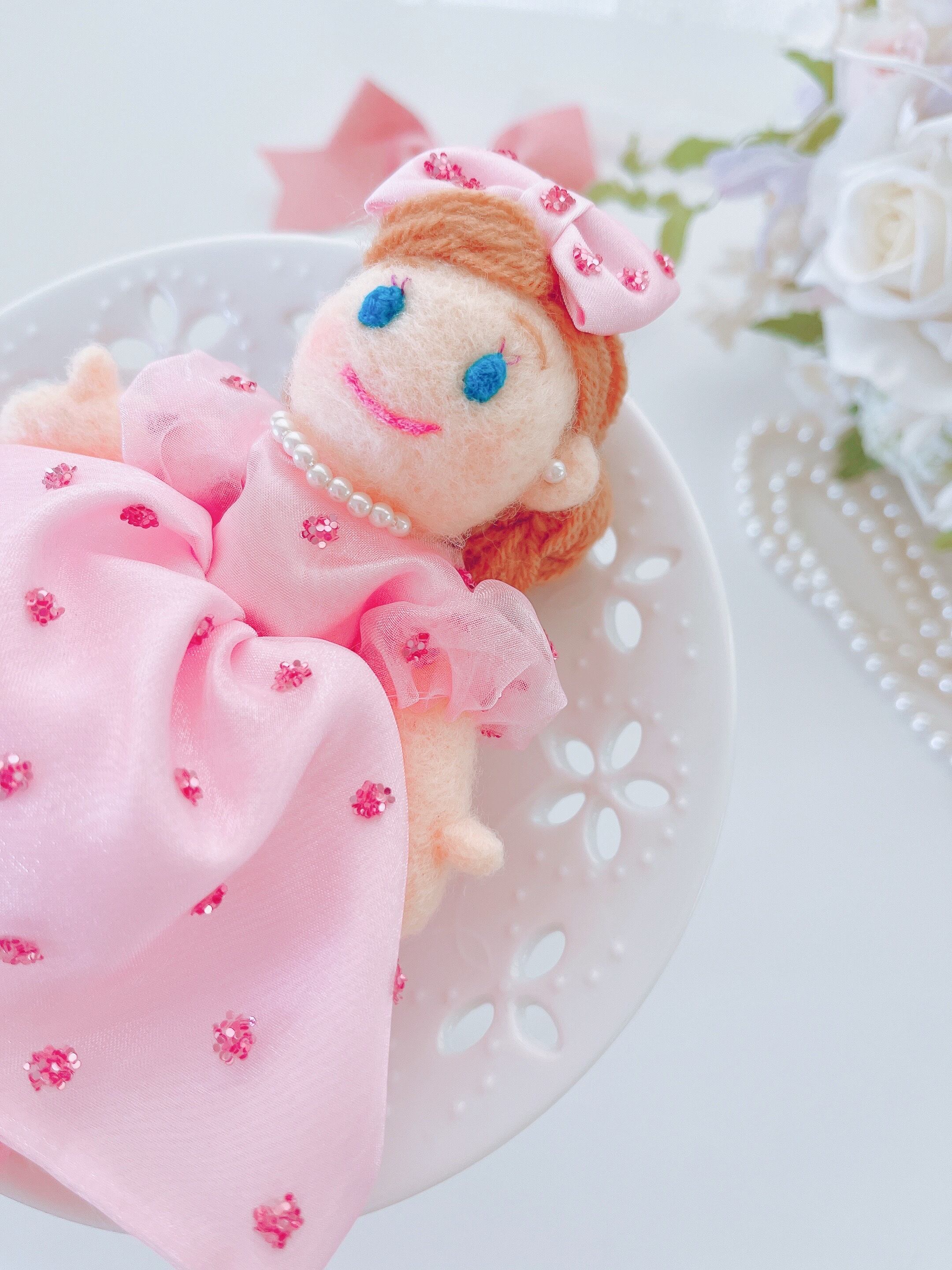 ♡nikoriちゃん♡大きなリボンヘアー♡キラキラピンク♡ princess