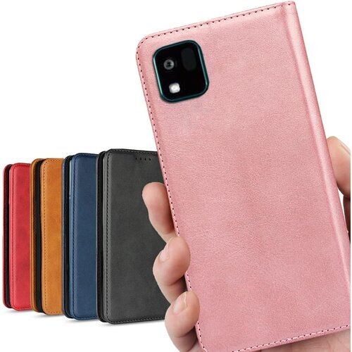 京セラ かんたんスマホ3 A205KC ケース 手帳型 ワイモバイル 適用 簡単スマホ3 手帳ケース カバー スマホケース カードケース Y!mobile simフリー 携帯カバー 手帳 耐衝撃 財布 case iCoverCase 内蔵マグネット 携帯カバー カード入れ スタンド機能 落ち着いた色 レトロ ピンク 1906