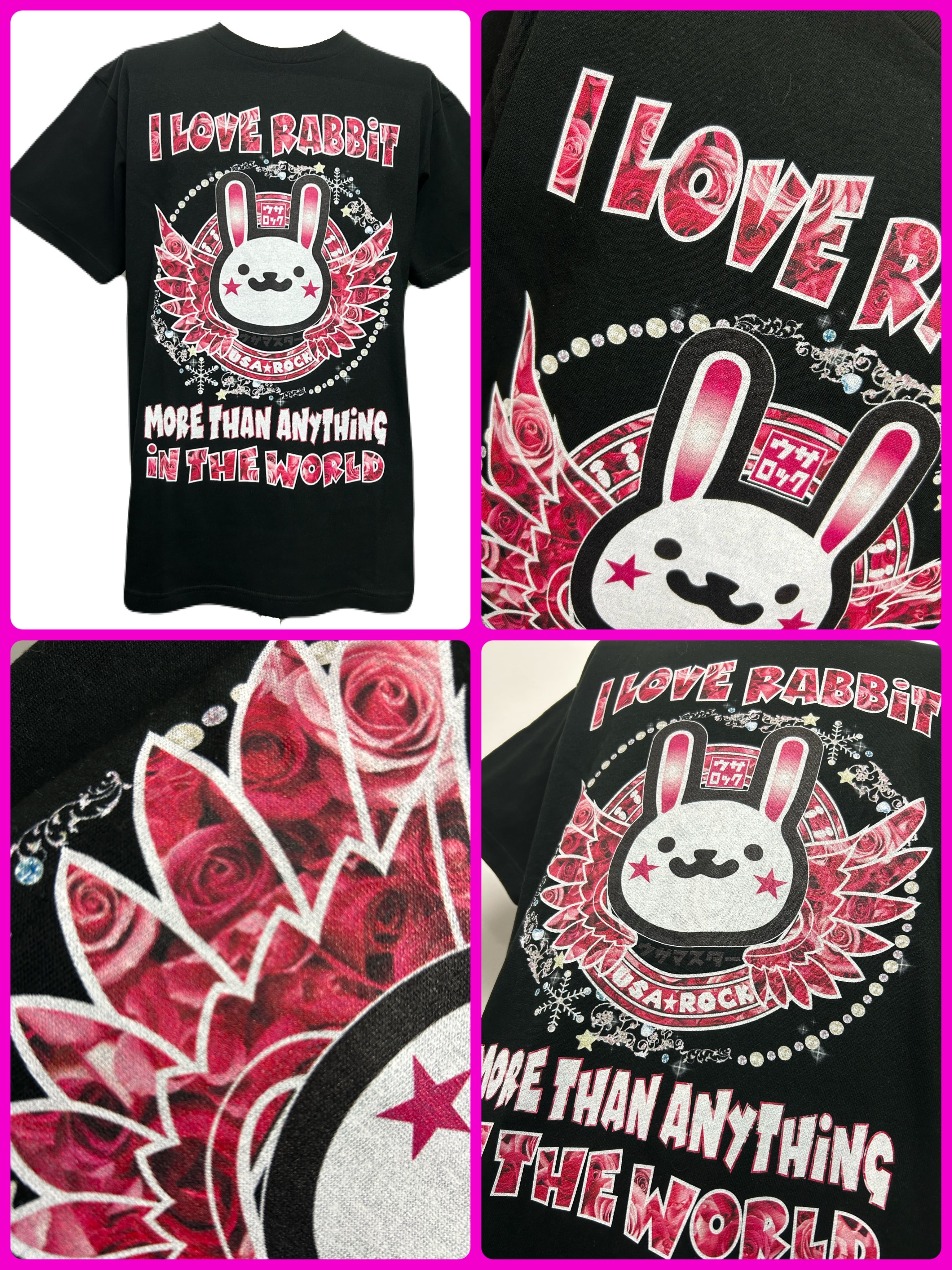 押し花うさぎTシャツワンピ soulberry（ソウルベリー） 【ついに再入荷！】［me］ 私の押し花
