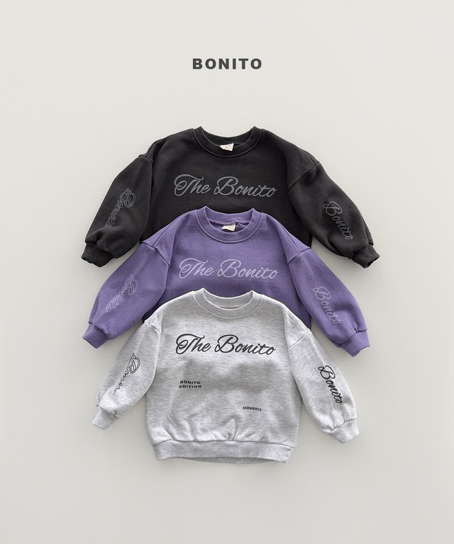 【Jr.size】the bonito lettering sweatshirt【BONITO】※9月中旬発送予定