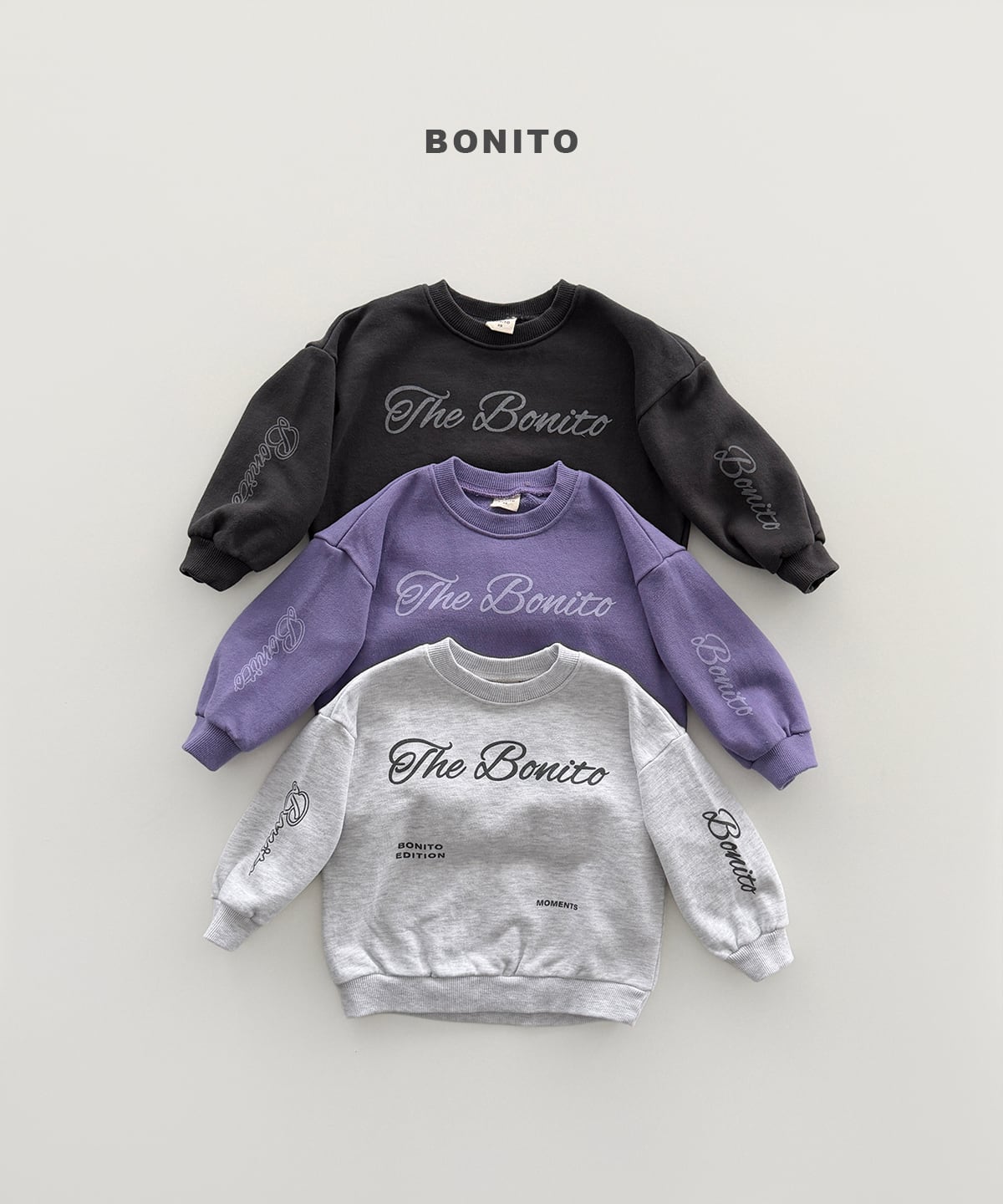 【Jr.size】the bonito lettering sweatshirt【BONITO】※9月中旬発送予定