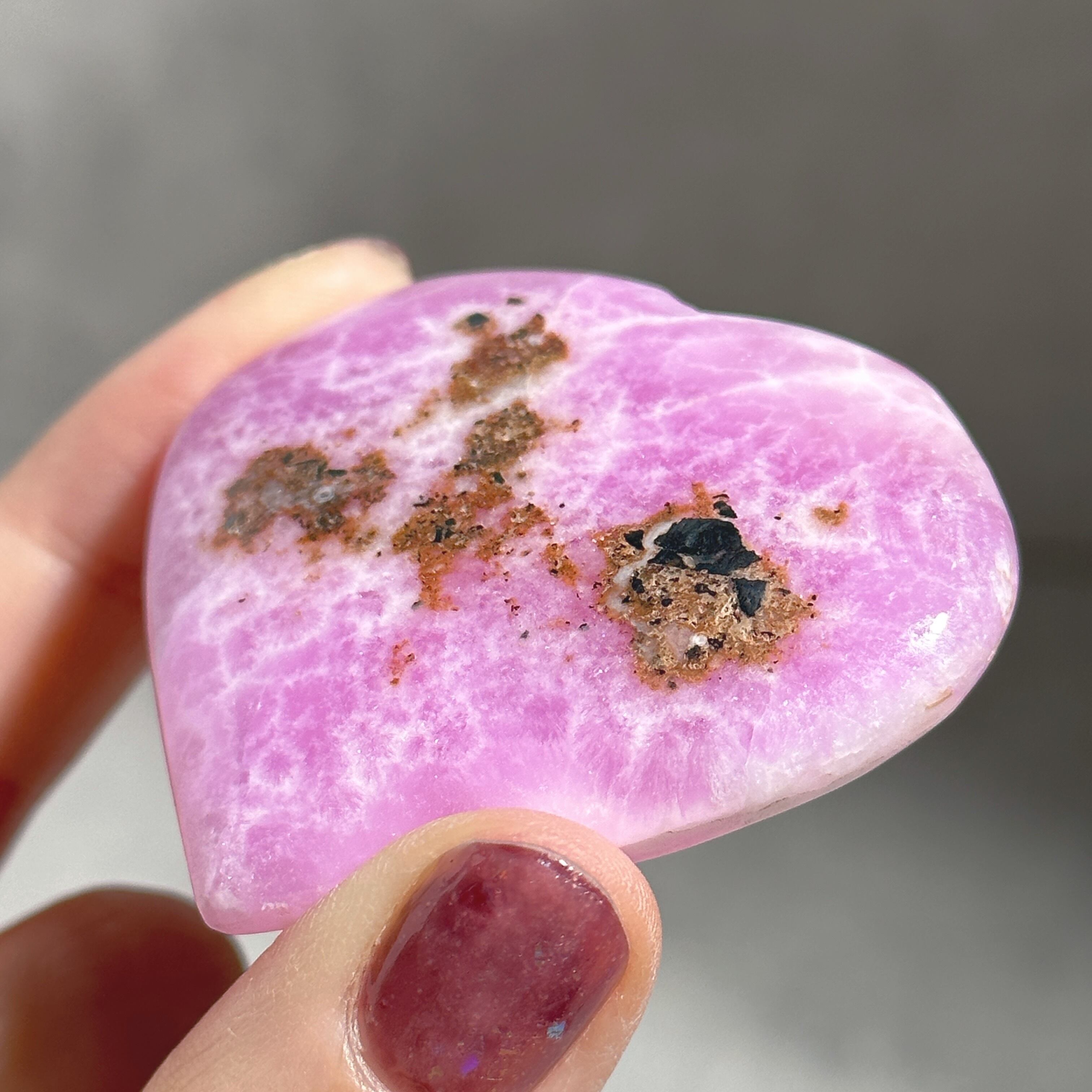 ピンクアラゴナイト ハート11♡Pink Aragonite♡天然石・鉱物