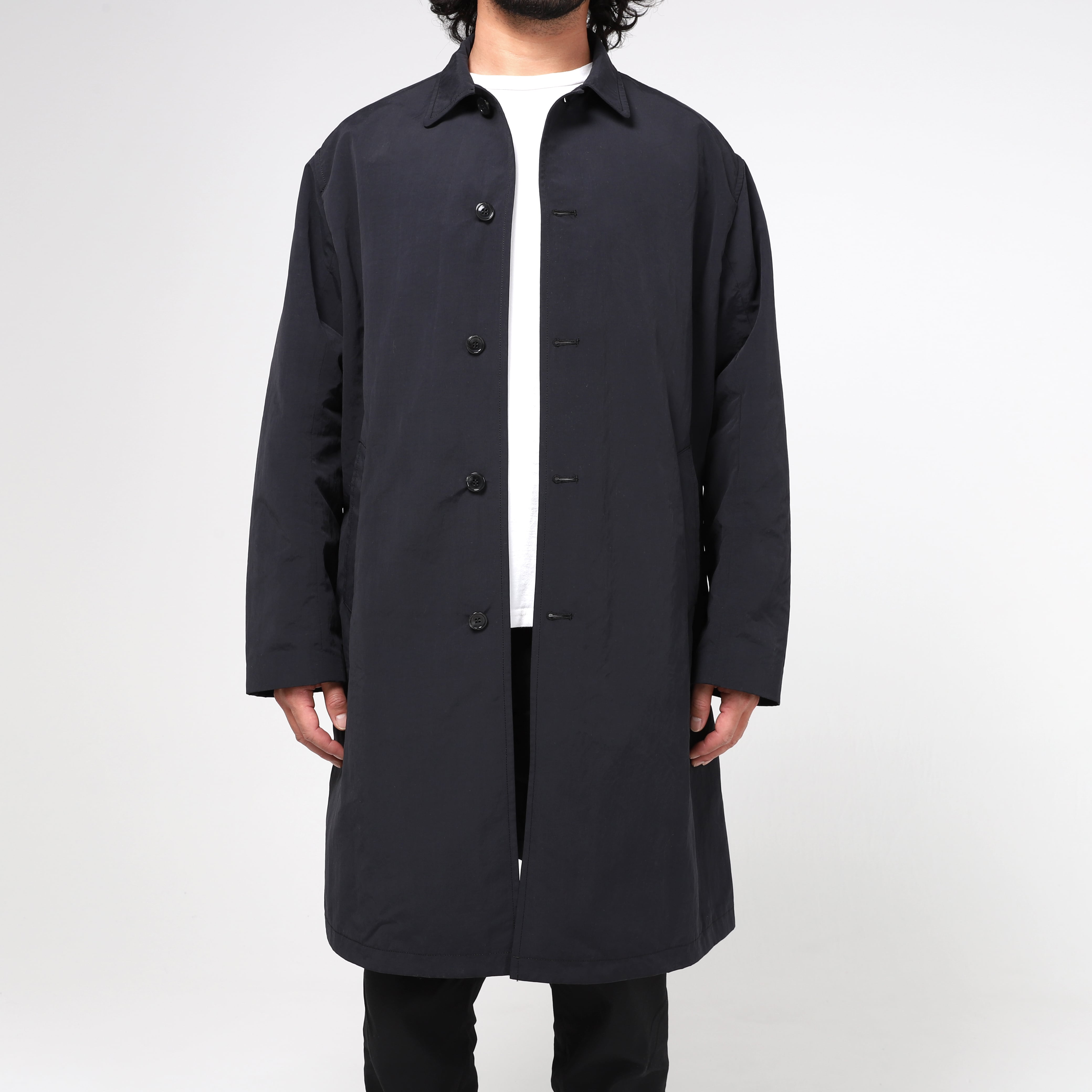 Basic Nylon Bal Collar Coat (black) | OVY