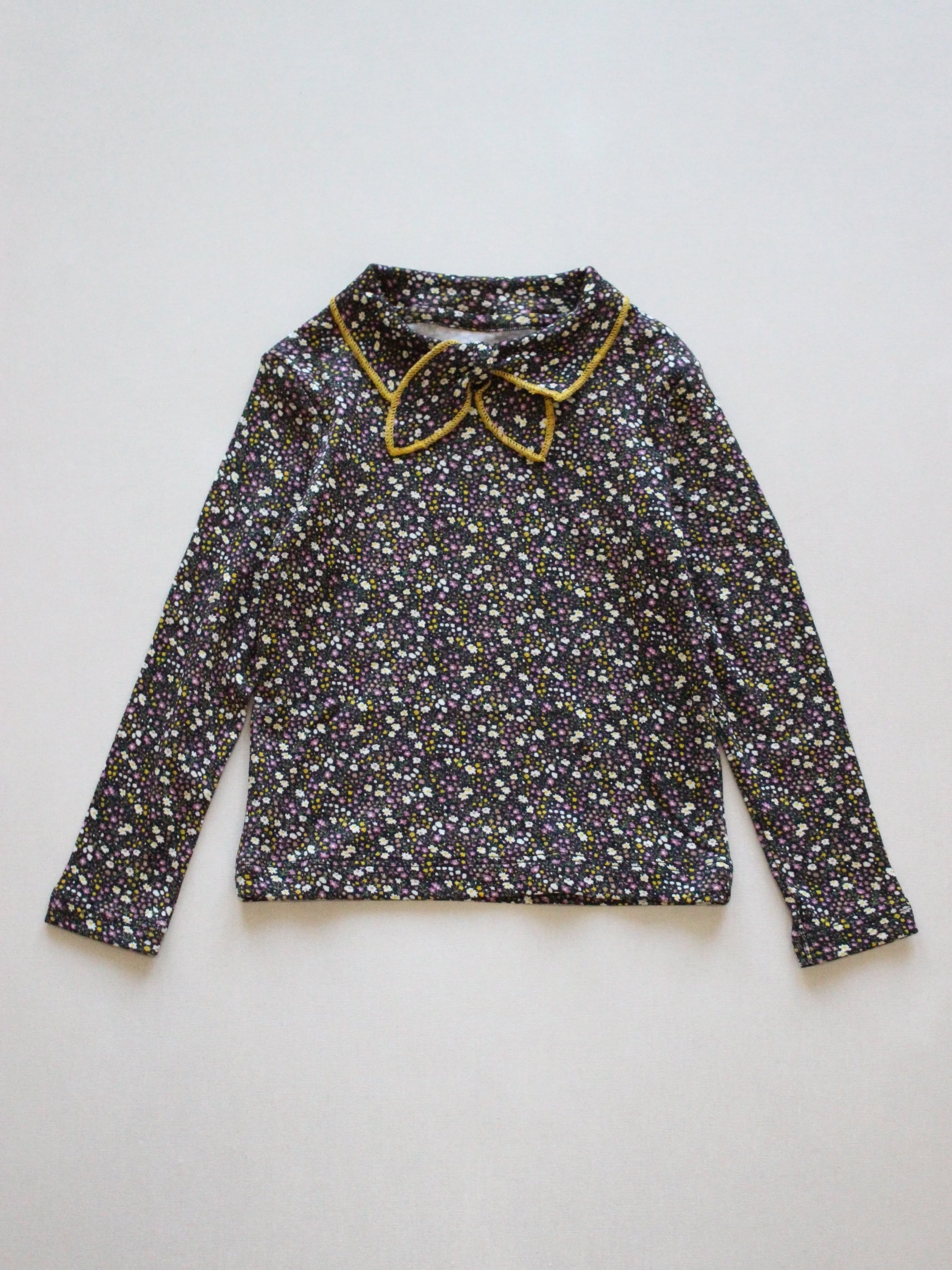 Misha & Puff Junior Scout Top Carbon/Periwinkle Mini Floral 