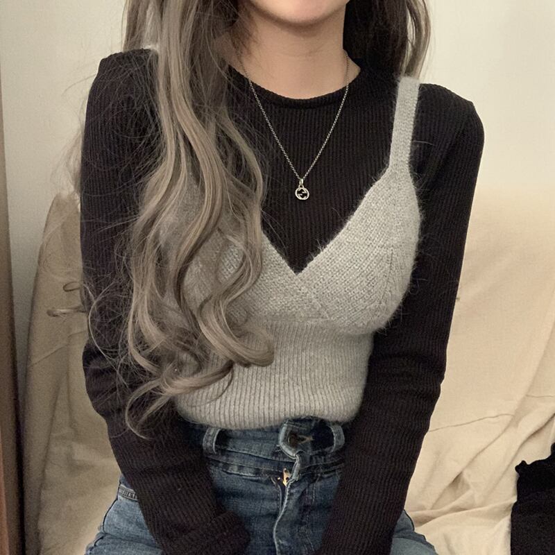 スプリングレディースニットカラー 春物 スーパーモール58604542004