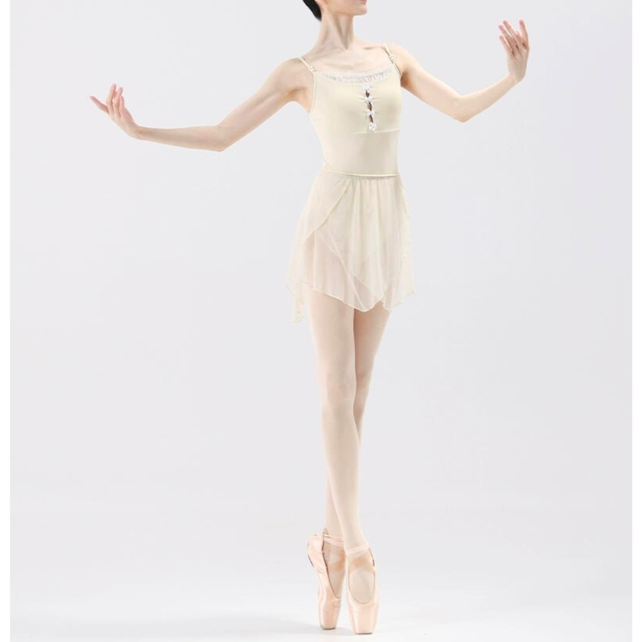 ギャザーデコルテ キャミソールレオタード L1209