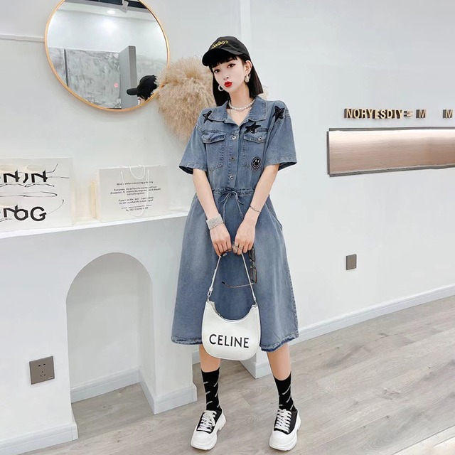 サマードレス スリムスカート 大きめサイズ 夏物 ミックスインファッション65345579967