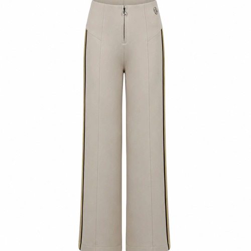 SILVIAN HEACH ベージュ✖️ブラウン/iイエローサイドライン入りイージーパンツITALY: GPA26268¥29,000＋tax