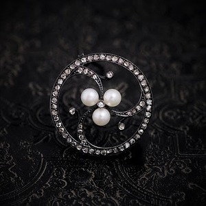 Diamond & Pearl by Pierre Charles Joseph TEMPLIER　トンプリエ作　ダイヤモンド＆パール　ブローチ