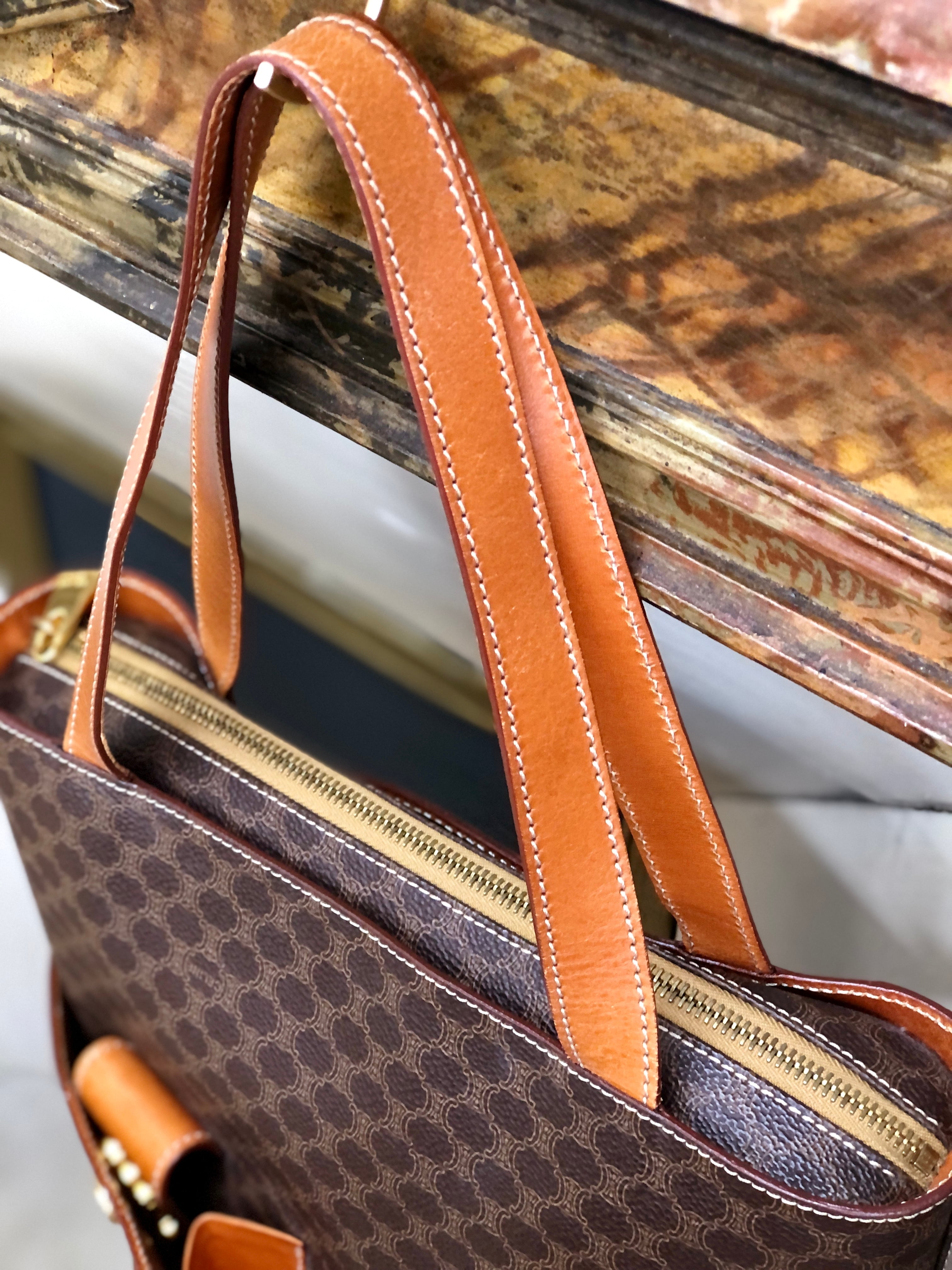 CELINE セリーヌ トリオンフ バケツ フロントポケット トートバッグ