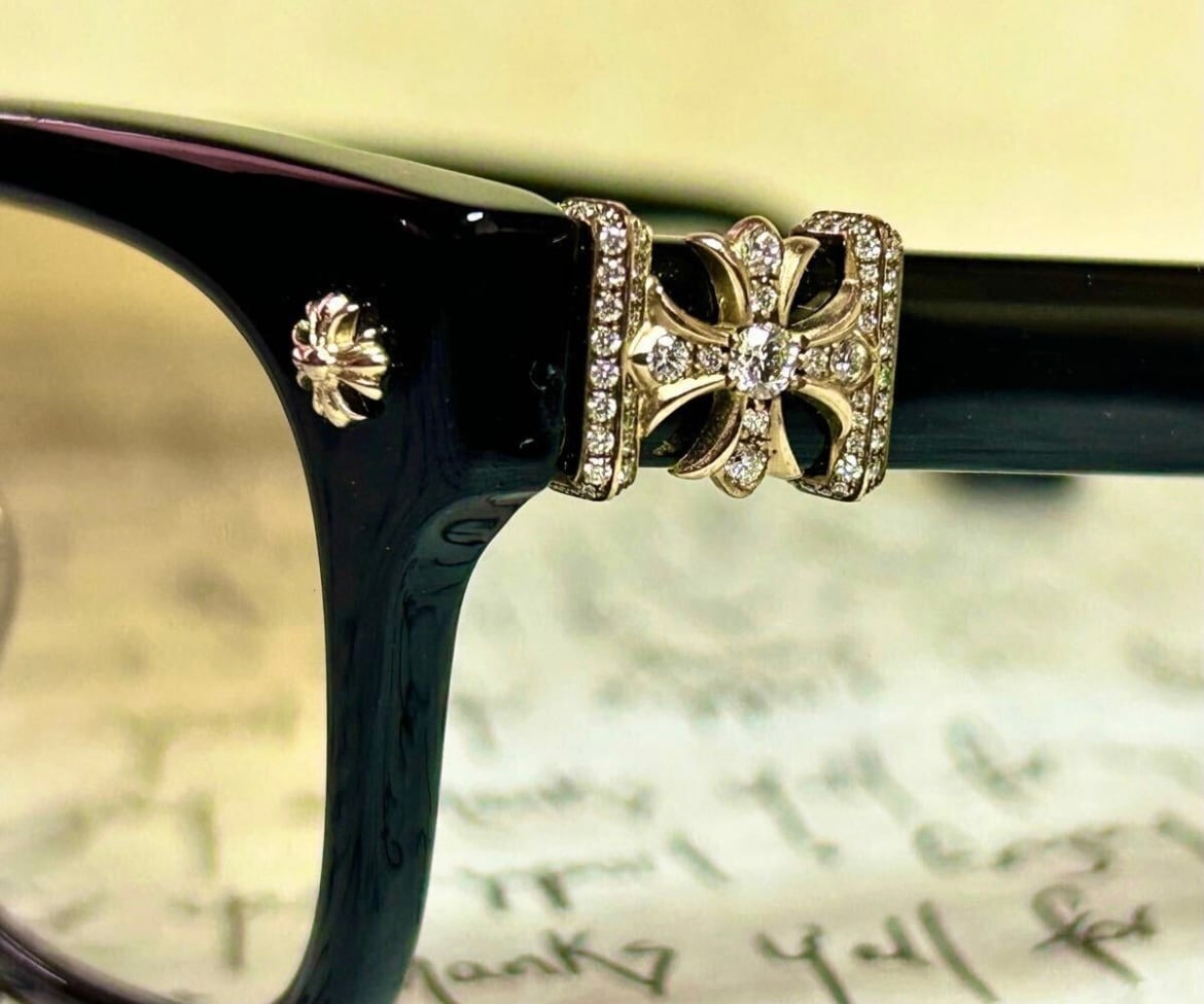CHROME HEARTS クロムハーツ パヴェダイヤ 22k ゴールド アイウェア