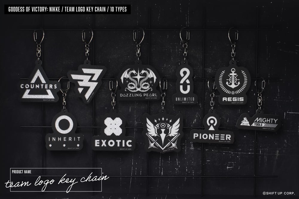 【TGS2024】勝利の女神 NIKKE チームロゴキーホルダー【コンプリート】 TGS2024】NIKKE チームロゴキーホルダー パイオニア | あるじゃん