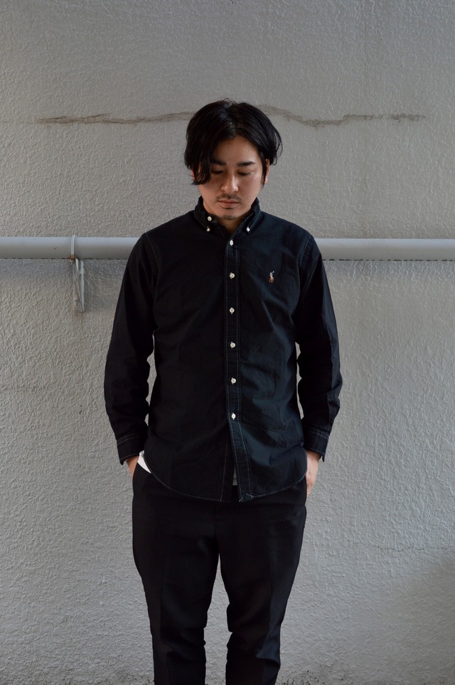 polo ralph lauren white stitch b.d black oxford shirts 00s old shirts ポロラルフローレン