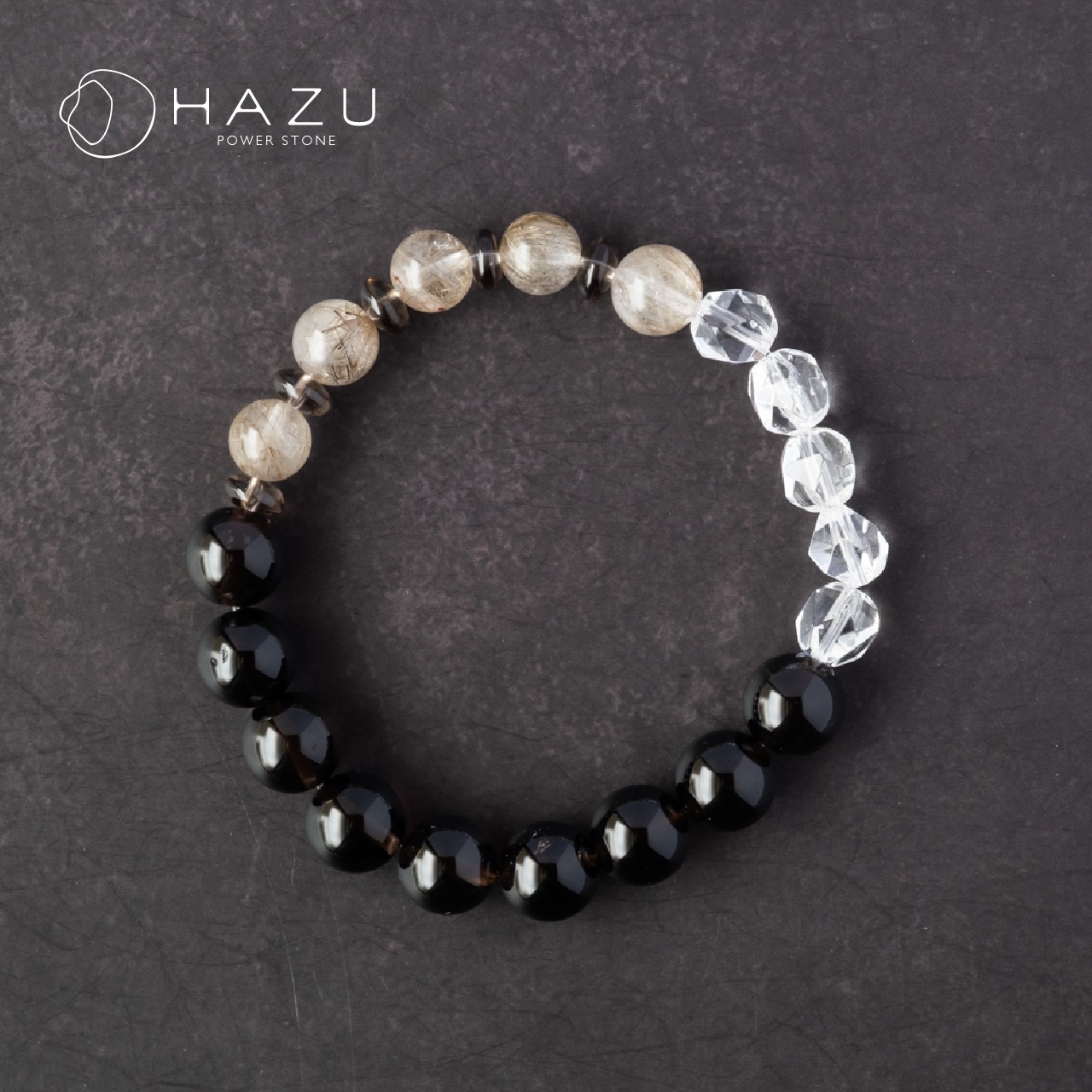 身を守り、道を開く［シルバールチルクォーツ／モリオン／水晶／スモーキークォーツ］