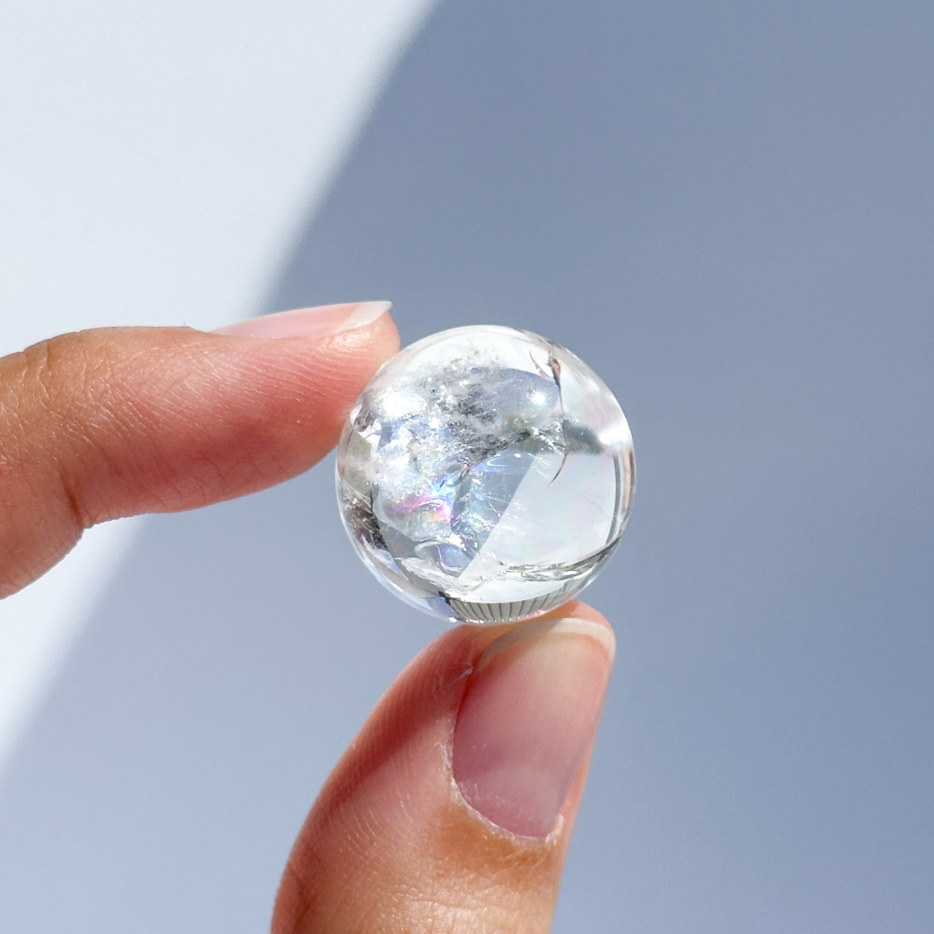 クリア(クラック)クォーツ スフィア 3個 set01◇ Clear Quartz