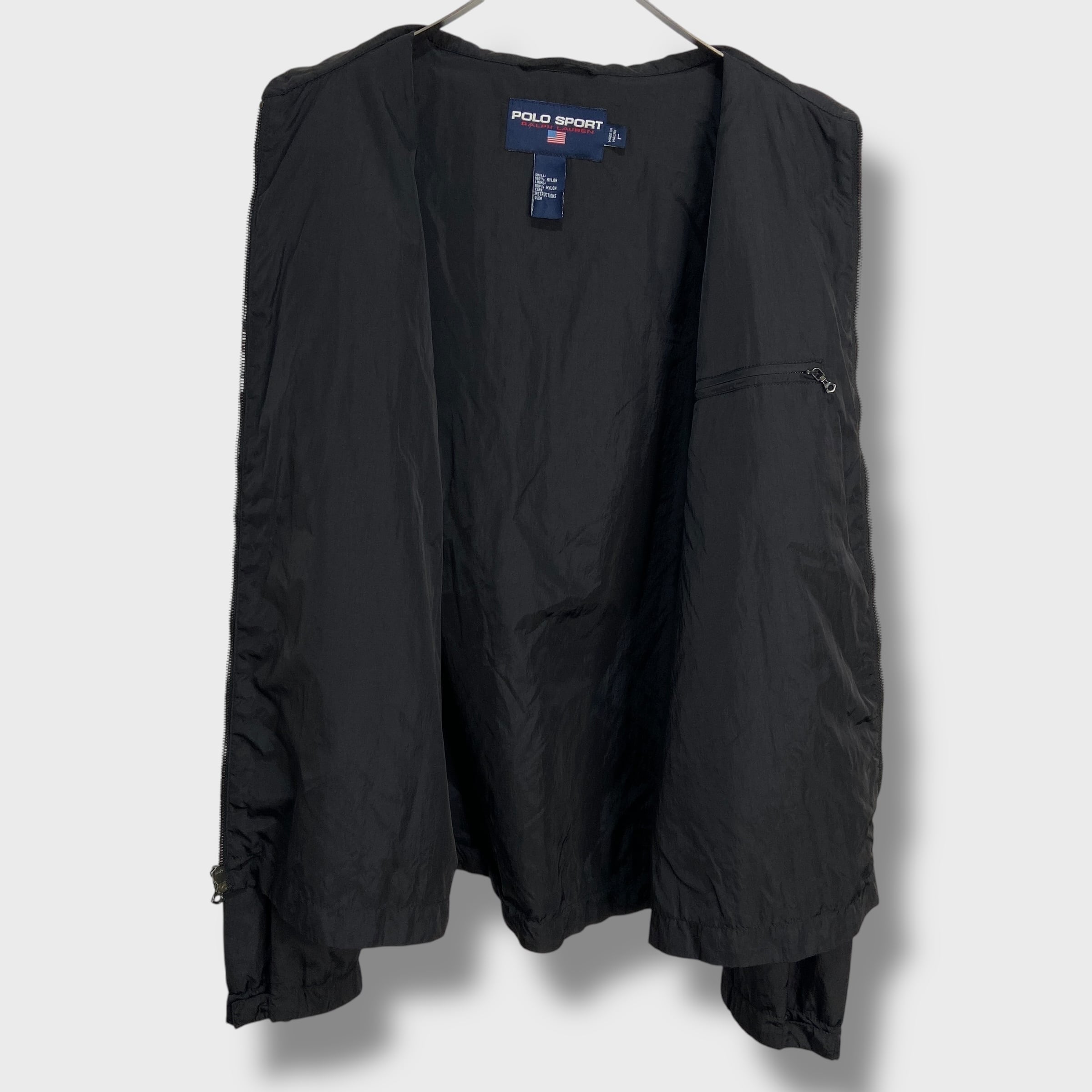 ラルフローレン ポロスポーツ ナイロンジャケット 2way 90s 90s ポロスポーツ ナイロンジャケット ラルフローレン ブラック L