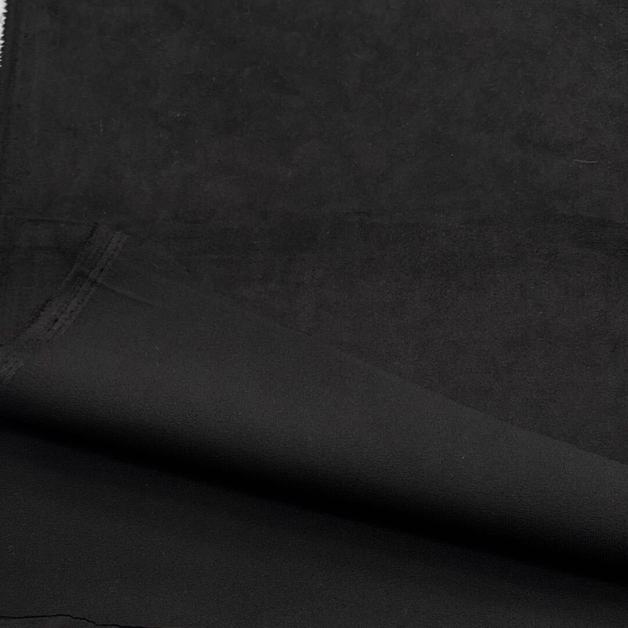 ★TC165◆3m◆ポリエステル100%滑らかスエード生地◆ブラック