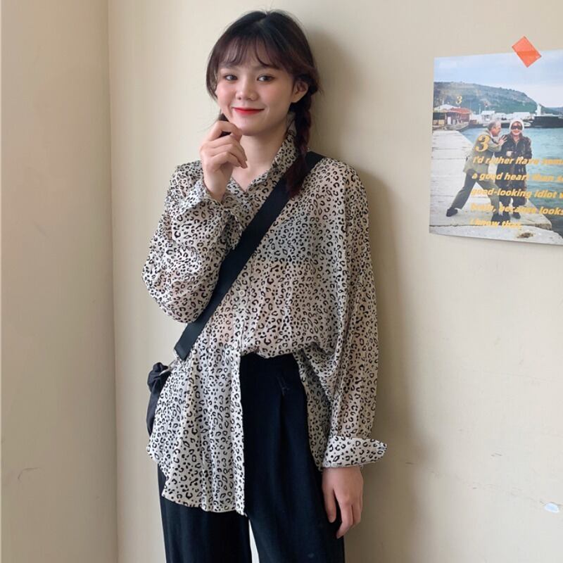 スタイルスタンダード薄手ルーズシャツ レディース ロング レトロ ハンチェンe27820229240