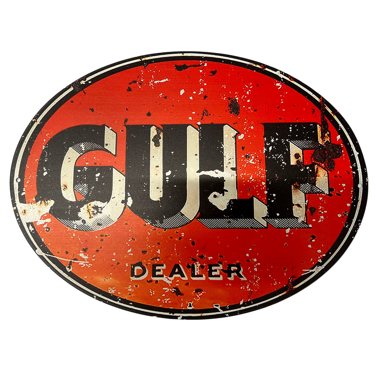 GULF 大型 モーターサイクル バイカー アメリカン雑貨 ブリキ看板