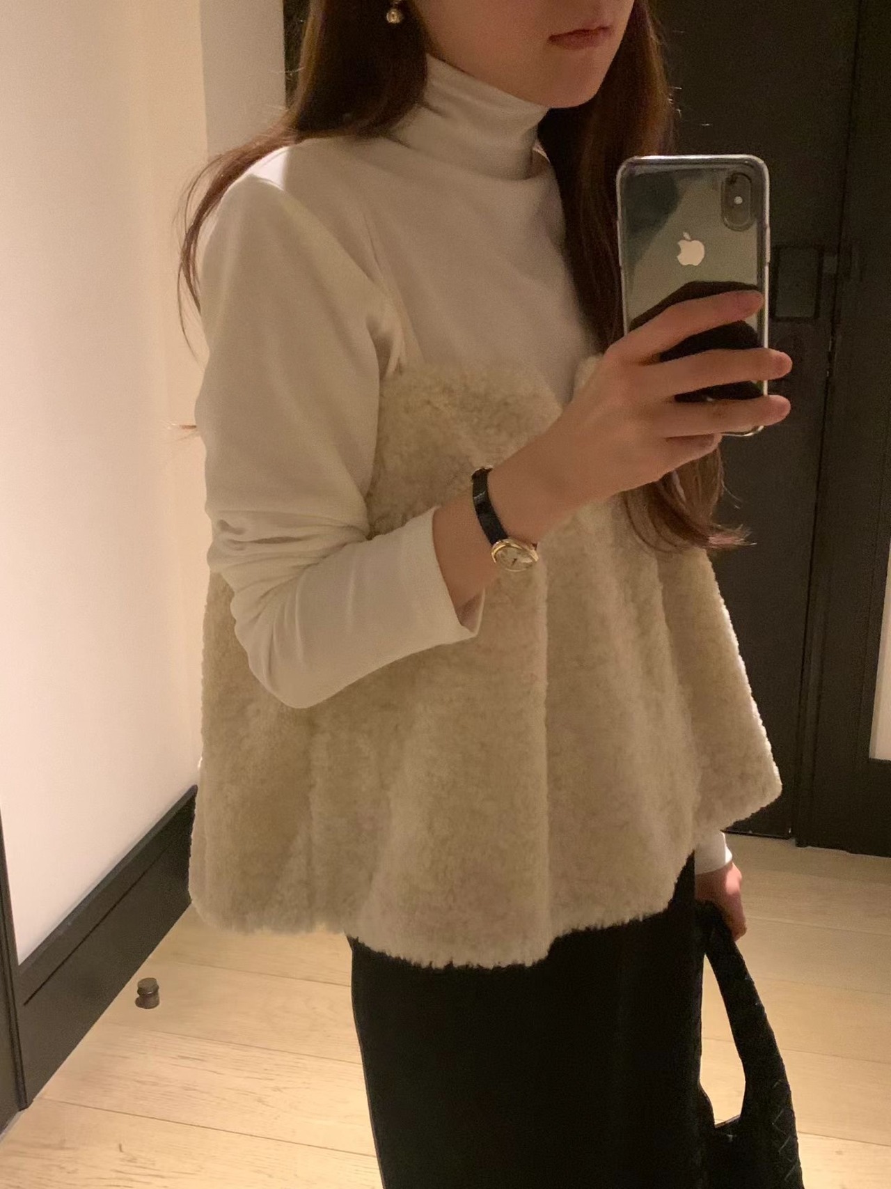 (OUNCE) coco fur bustier / 2color