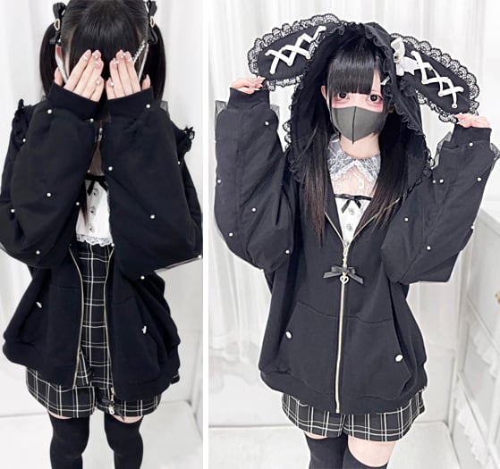 うさ耳パーカー 地雷系 ロリータファッション 量産型 LOLITA ゆめ