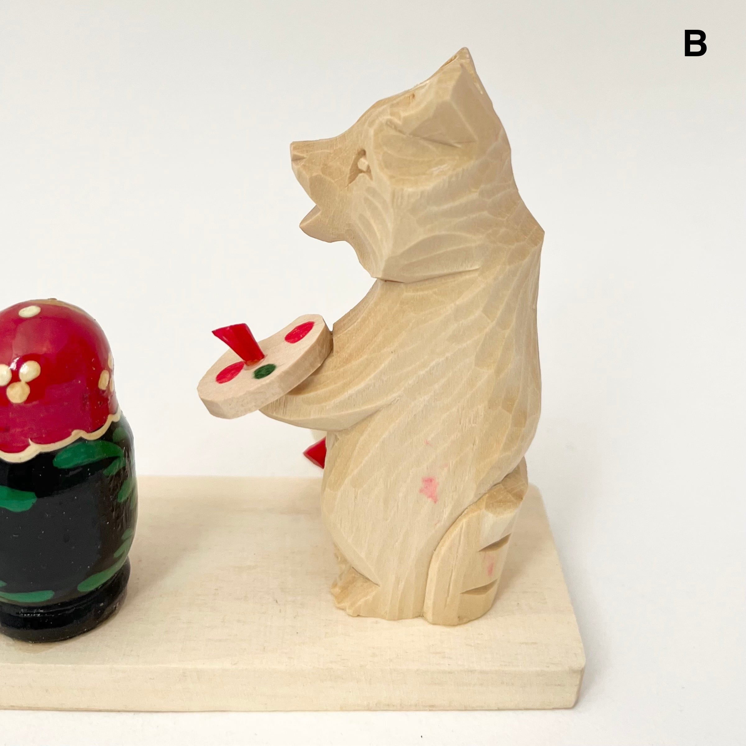 ボゴロツコエ木地玩具「クマのマトリョーシカ職人」いちご柄