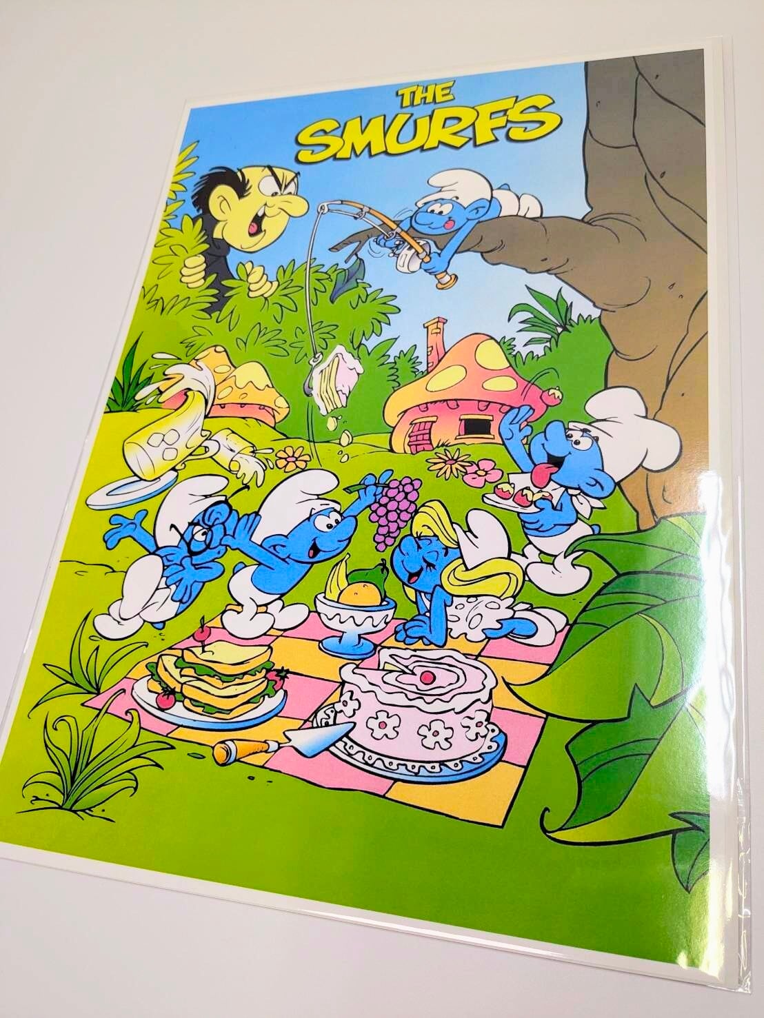 ちょうどいいB4ポスター【スマーフ（SMURF）】（ピクニック）〚アメリカン雑貨 アメトイ〛